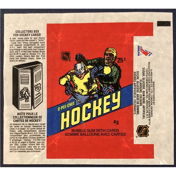 1981-82 O-PEE-CHEE NHL HOCKEY WRAPPER