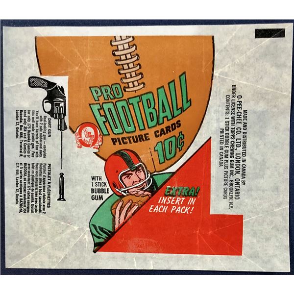 1970 O-PEE-CHEE CFL FOOTBALL WRAPPER