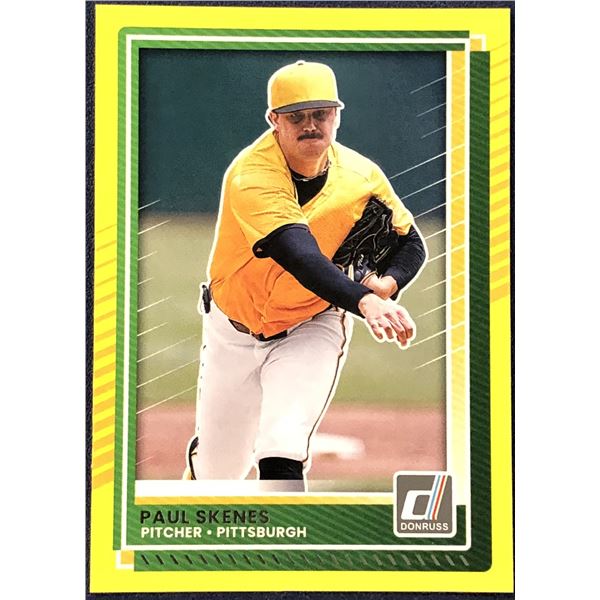 2025 DONRUSS PAUL SKENES YELLOW FLASH ROOKIE CARD