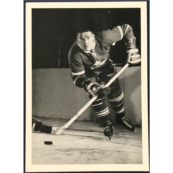 1967 TORONTO MAPLE LEAFS PROMO POSTCARD - TIM HORTON (HOF)