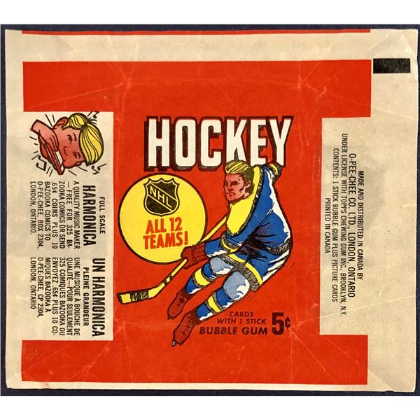 1968-69 O-PEE-CHEE NHL HOCKEY WRAPPER