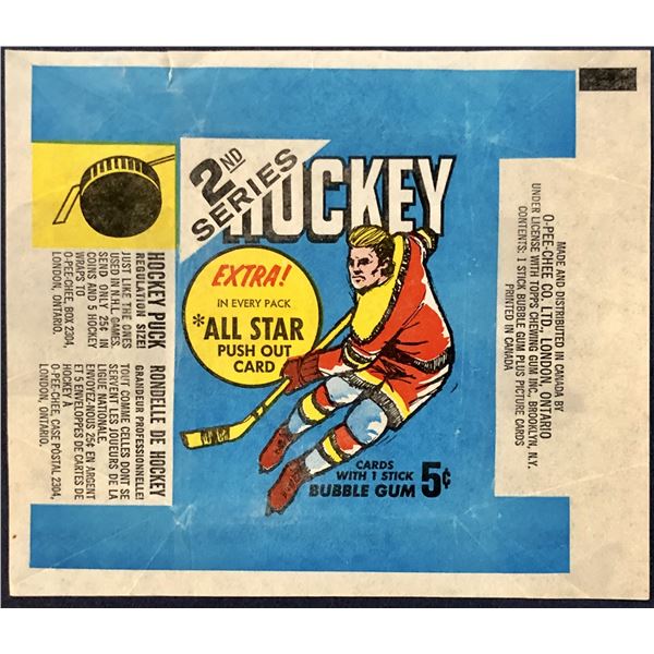1968-69 O-PEE-CHEE NHL SERIES TWO HOCKEY WRAPPER
