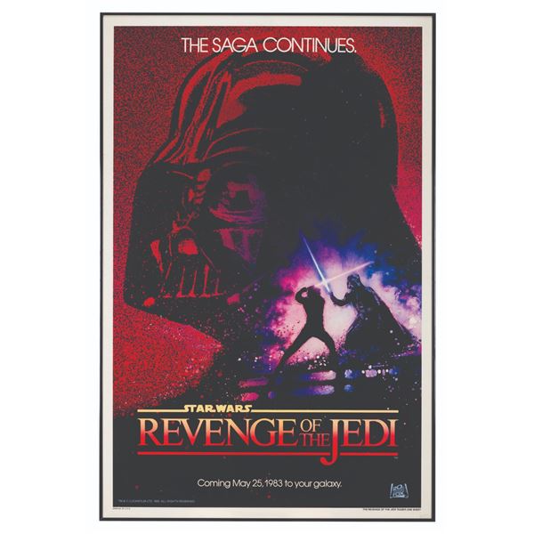 A Rare "Star Wars: Revenge of the Jedi" One-Sheet.