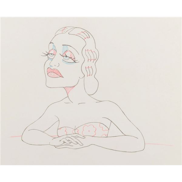 A "Hollywood Steps Out" Dorothy Lamour Model Drawing.