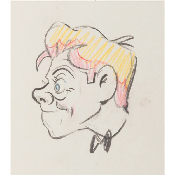 A "Hollywood Steps Out" Mickey Rooney Model Drawing.