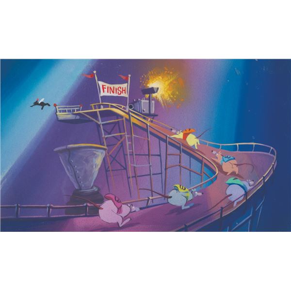 An"All Dogs Go to Heaven" Color Key Concept Painting.