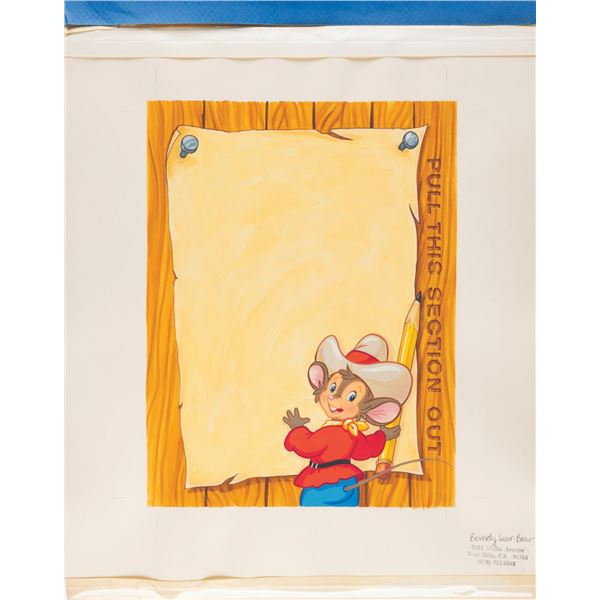 "An American Tail: Fievel Goes West" Original Ad Art.