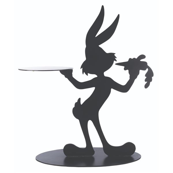 A Bugs Bunny Silhouette Side Table.