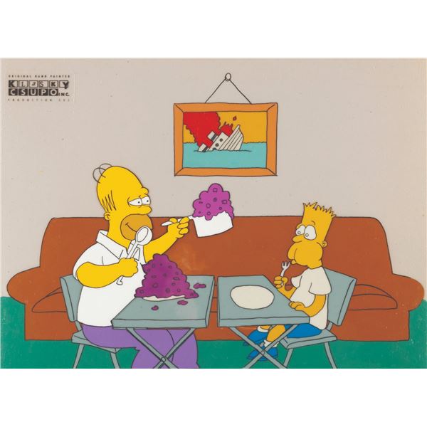 A Rare Simpsons Production Cel from"The Tracey Ullman Show."