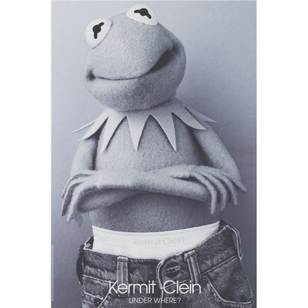 A Kermit the Frog Calvin Klein Spoof Poster.