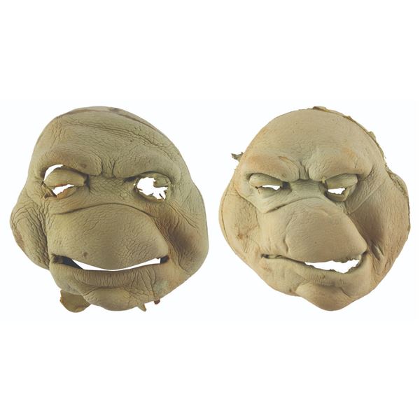 A Pair of "Ninja Turtles: The Next Mutation" Puppet Head Skins.