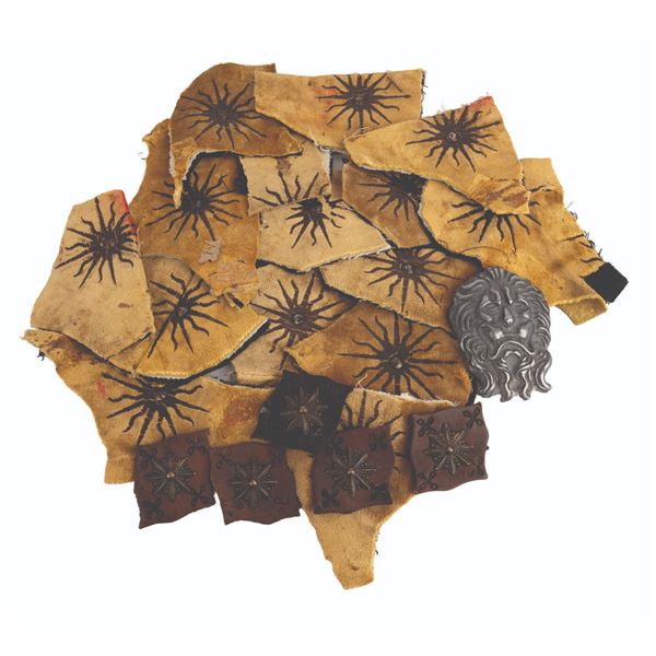 A "Game of Thrones" Lannister Prop and Costume Swatches.