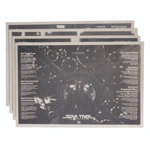 A Set of "Star Trek: The Motion Picture" For Your Consideration Ad Layouts.