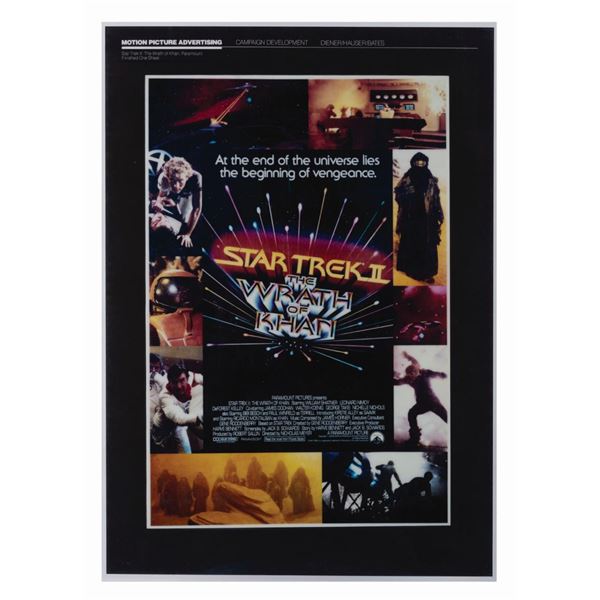 A "Star Trek II: The Wrath of Khan" Laminated Ad Agency Poster.