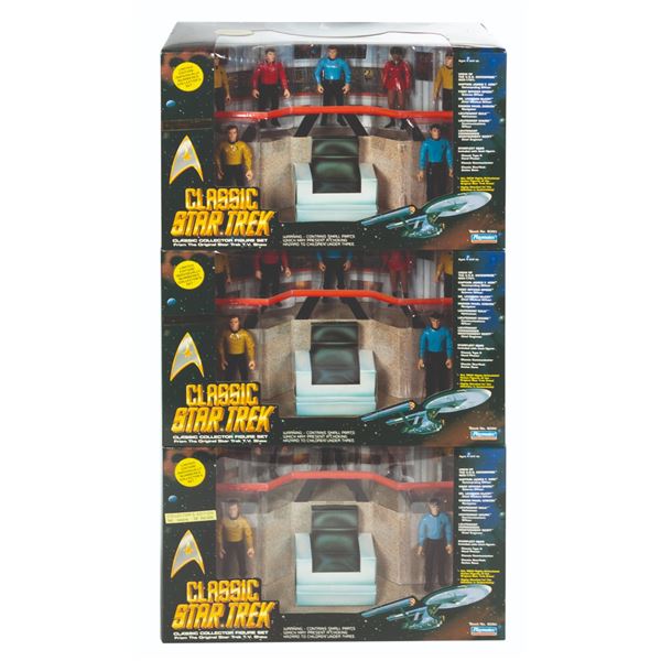 A Case of Three Star Trek Classic Collection Figure Sets.