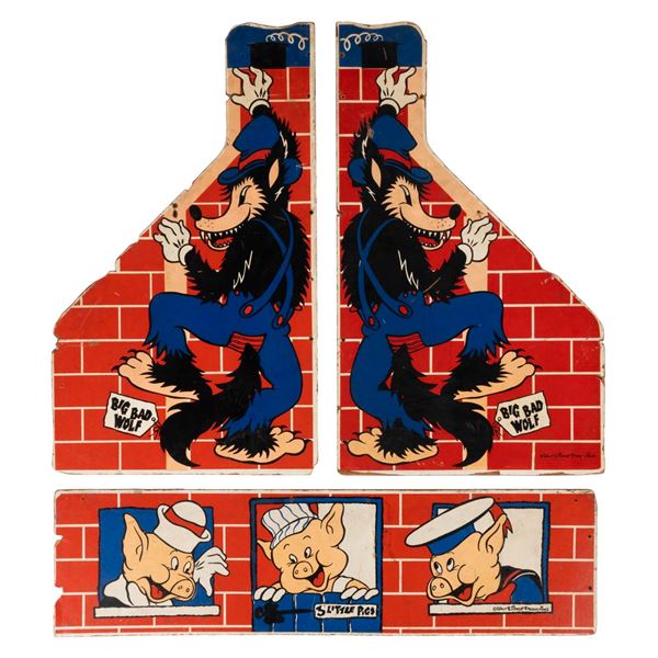 "Three Little Pigs" Children's Toy Box Panels.