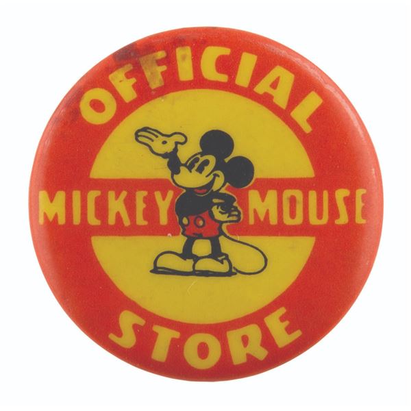A 1937 Official Mickey Mouse Store Button.