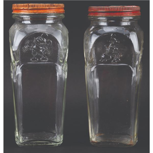 A Pair of Mickey Mouse Jam Jar Banks.