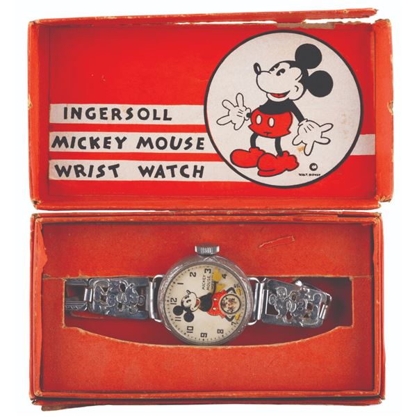 A Mickey Mouse Ingersoll Wristwatch.