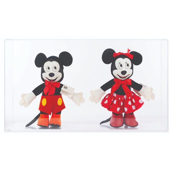 A Set of Reproduction 1940s Mickey and Minnie Gund Dolls.