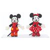 Image 2 : A Set of Reproduction 1940s Mickey and Minnie Gund Dolls.
