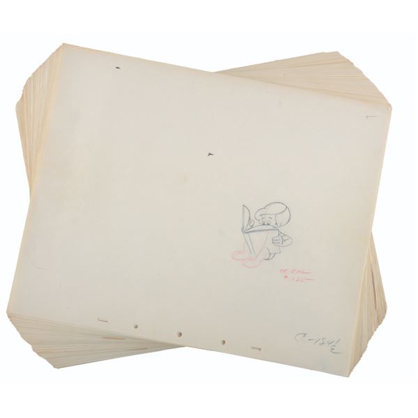 A Large Collection of "The Reluctant Dragon" Production Drawings.