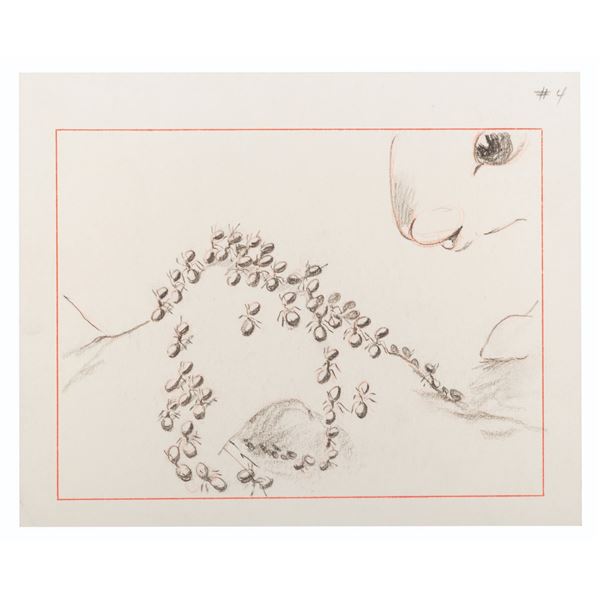 A"Bambi" Original Storyboard Drawing.