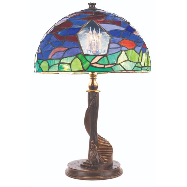 A "Cinderella" Stained-Glass Lamp by Jody Daily.