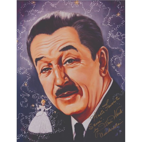 An Ilene Woods Signed Walt Disney & Cinderella Print.