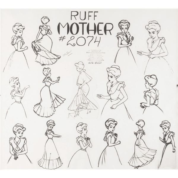 A "Peter Pan" Mrs. Darling Photostat Model Sheet.