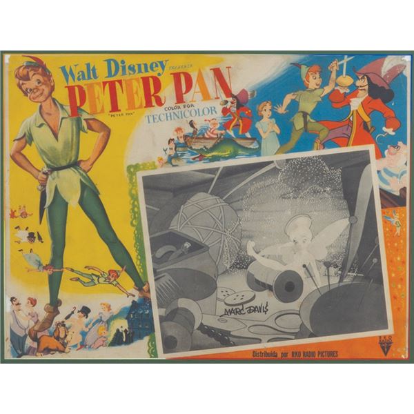 A Marc Davis Signed "Peter Pan" Spanish Lobby Card.