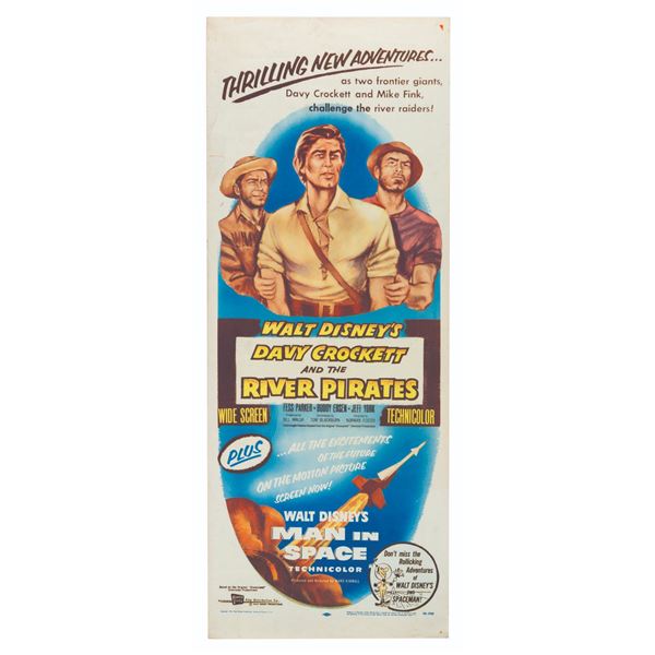 A "Davy Crockett and the River Pirates" Insert Poster.