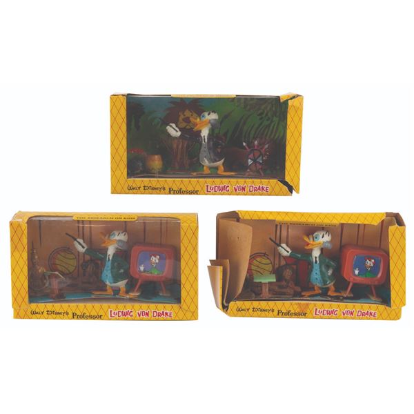A Collection of Ludwig Von Drake Disneykins Play Sets.