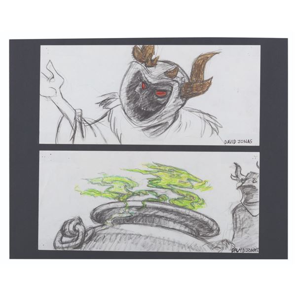 A Pair of "The Black Cauldron" Storyboard Panels.
