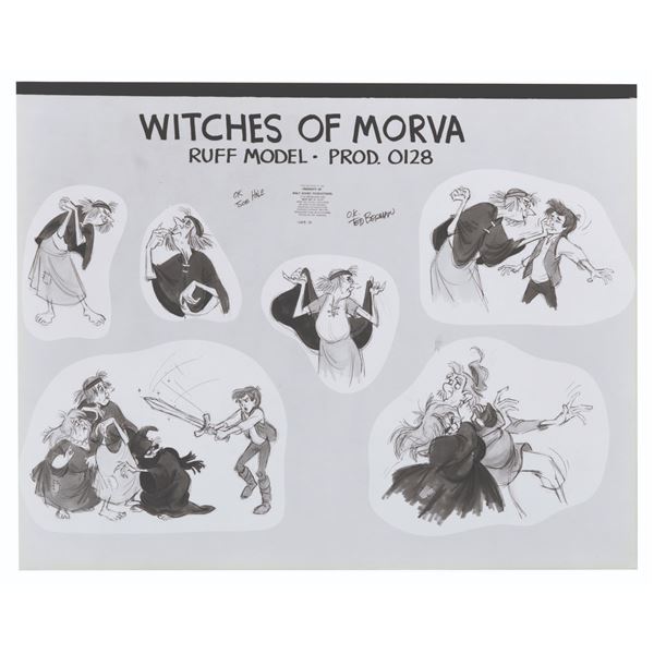 A "The Black Cauldron" Witches of Morva Model Sheet.