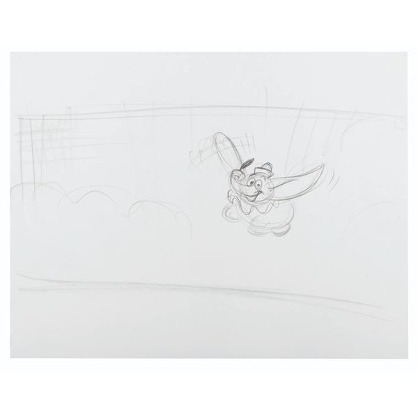 A "Who Framed Roger Rabbit" Dumbo Storyboard Drawing.