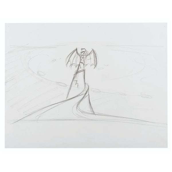 A "Who Framed Roger Rabbit" Chernabog Storyboard Drawing.