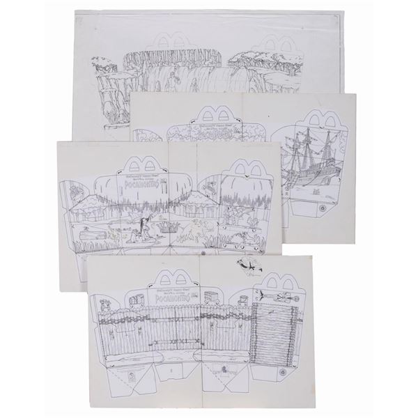 A Set of "Pocahontas" McDonald's Happy Meal Designs.