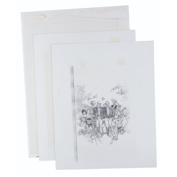 A Set of "Frank and Ollie" Poster Development Art.