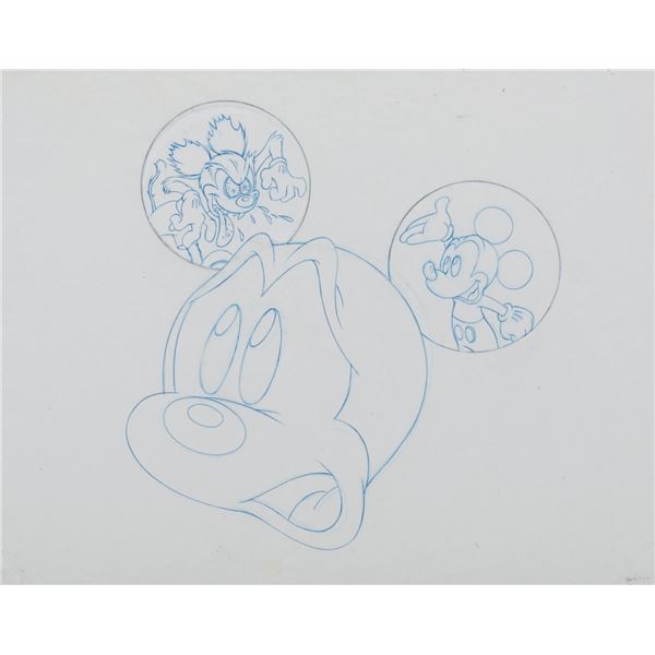 A "Runaway Brain" Poster Development Drawing.