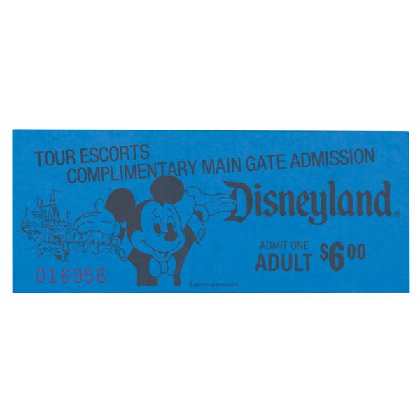 A Tour Escort Complimentary Main Gate Admission Ticket.