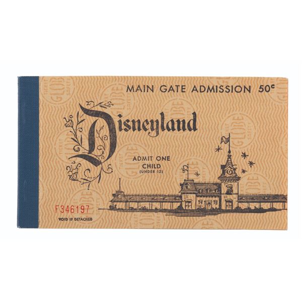 A Complete 1958 Disneyland Jumbo Ticket Book.