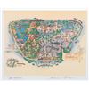 Image 3 : A Multi-Signed Disneyland Map Triptych.