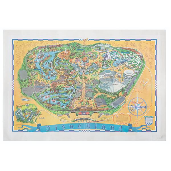 A 1968 Disneyland Souvenir Fun Map.