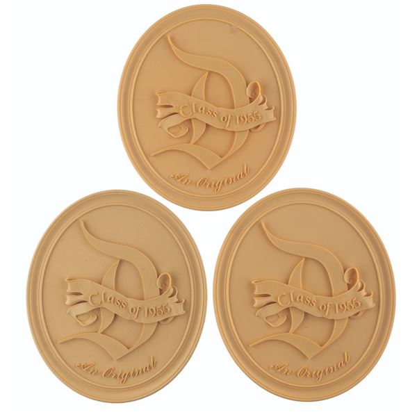 A Collection of Disneyland Class of 1955 Plaque Production Samples.