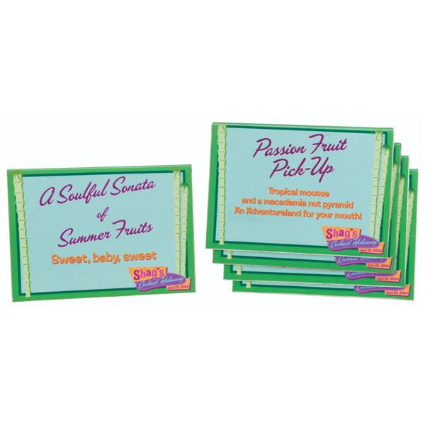 A Set of SHAG's Cocktail Hideaway Menu Cards.