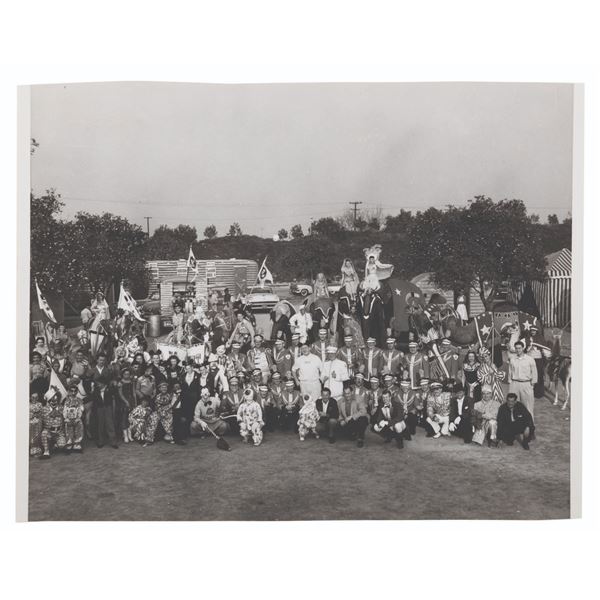 A Rare Cast Photo of Disneyland's Mickey Mouse Circus.