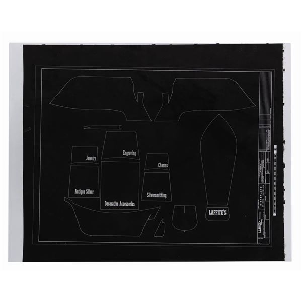 A Laffite's Silver Shop Signage Development Transparency.