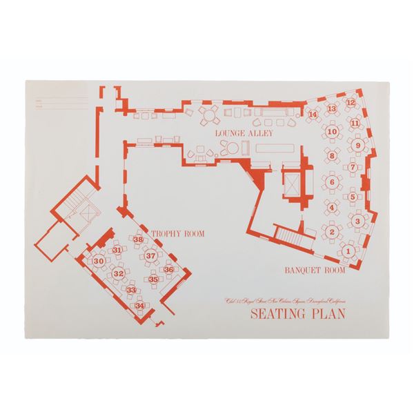 A Club 33 Seating Plan.