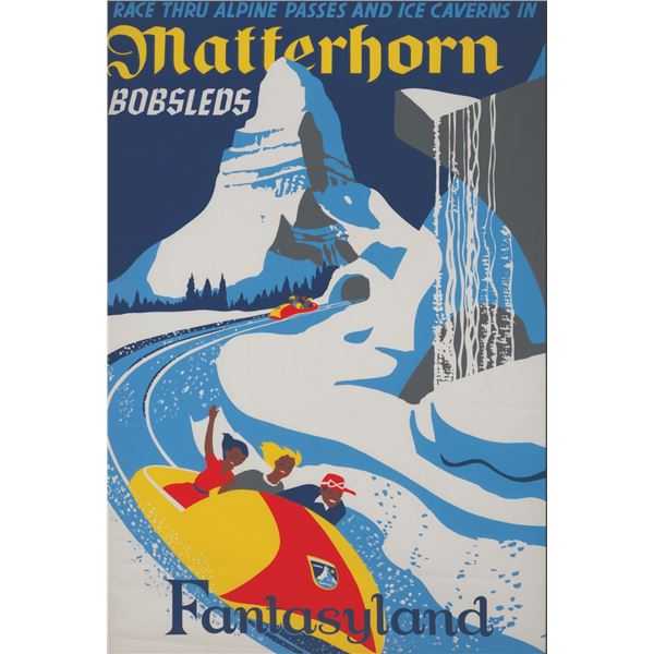A Matterhorn Bobsleds Attraction Poster.